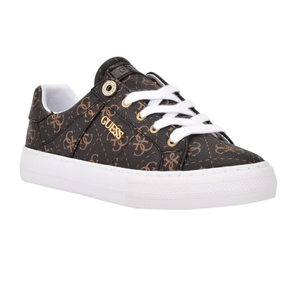 Guess Loven tenis para mujer con agujetas - 24.0 cm - Café