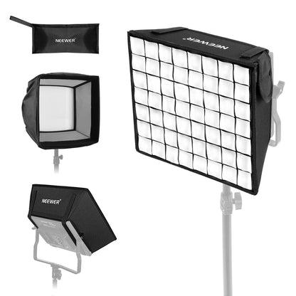 NEEWER 12,2"x11,4" Plegable Softbox Difusor con Grid y Bolsa para NL660/SNL660/RGB660/RGB660 Pro/RGB660 PRO II LED Panel Luz Vídeo, Estudio Fotografía Retrato Fotografía YouTube Video Iluminación Suave