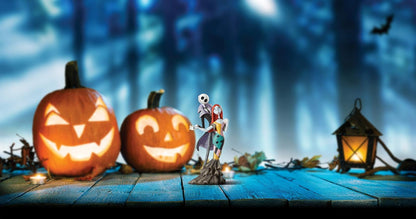 Enesco Disney Showcase Couture de Force Nightmare Before Christmas Jack and Sally Deluxe Figura de 8.74 Pulgadas, Multicolor