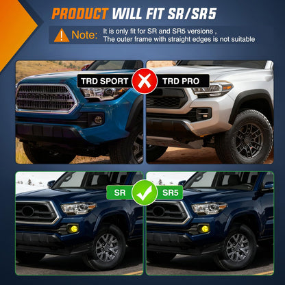 Nilight Focos Antiniebla para Toyota Tacoma 2016-2023 SR/SR5