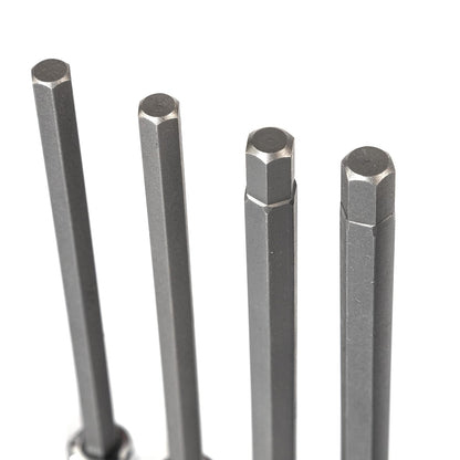 NEIKO 10079A Juego de llaves hexagonales hexagonales extralargas de 18 piezas SAE y juego de llaves hexagonales métricas de 3/8, 1/8 pulgadas - 3/8 pulgadas y 3 mm - 10 mm, 6 pulgadas de largo, juego