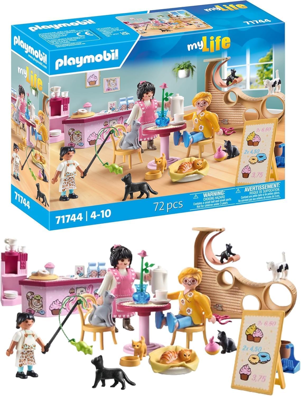 Playmobil Set de Juego para Mascotas con Accesorios de Cuidado - Café para gatos
