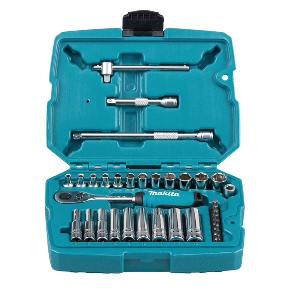 Makita Juego Milimetrico 1/4" Dados y Matraca, 34 Piezas B-65567