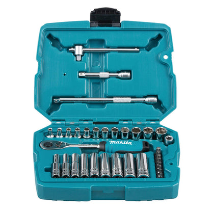 Makita Juego Milimetrico 1/4" Dados y Matraca, 34 Piezas B-65567