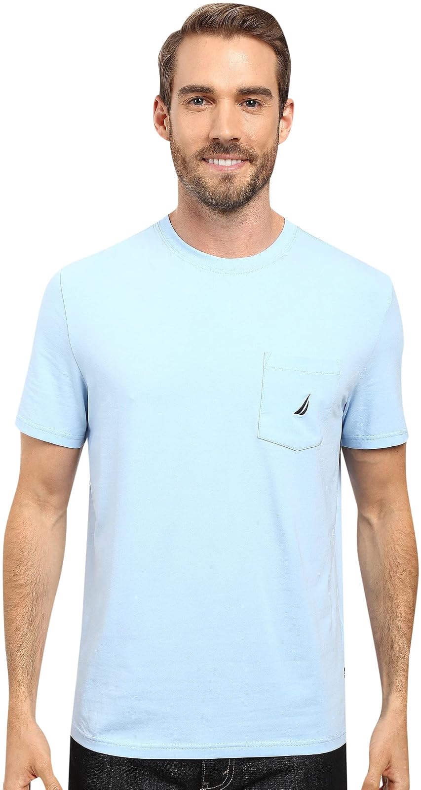 Nautica Playera con Bolsillo para Hombre - XL - Azul (Noon Blue)