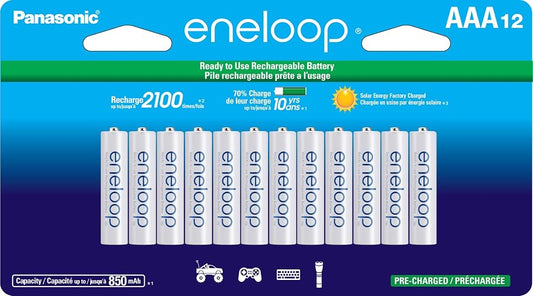 Panasonic BK-4MCCA12SA - Baterías recargables, Eneloop AAA 2100 Cycle Ni-MH