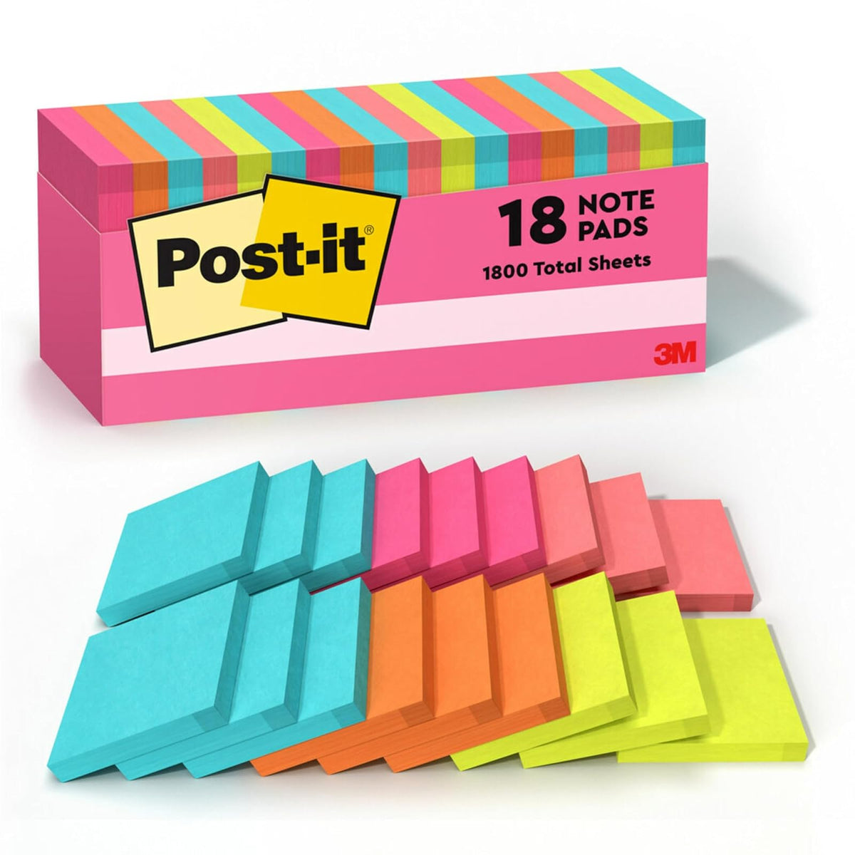 Post-it Notas Adhesivas Autoadheribles - 7.9 x 18.6 cm - 3x3 pulgadas