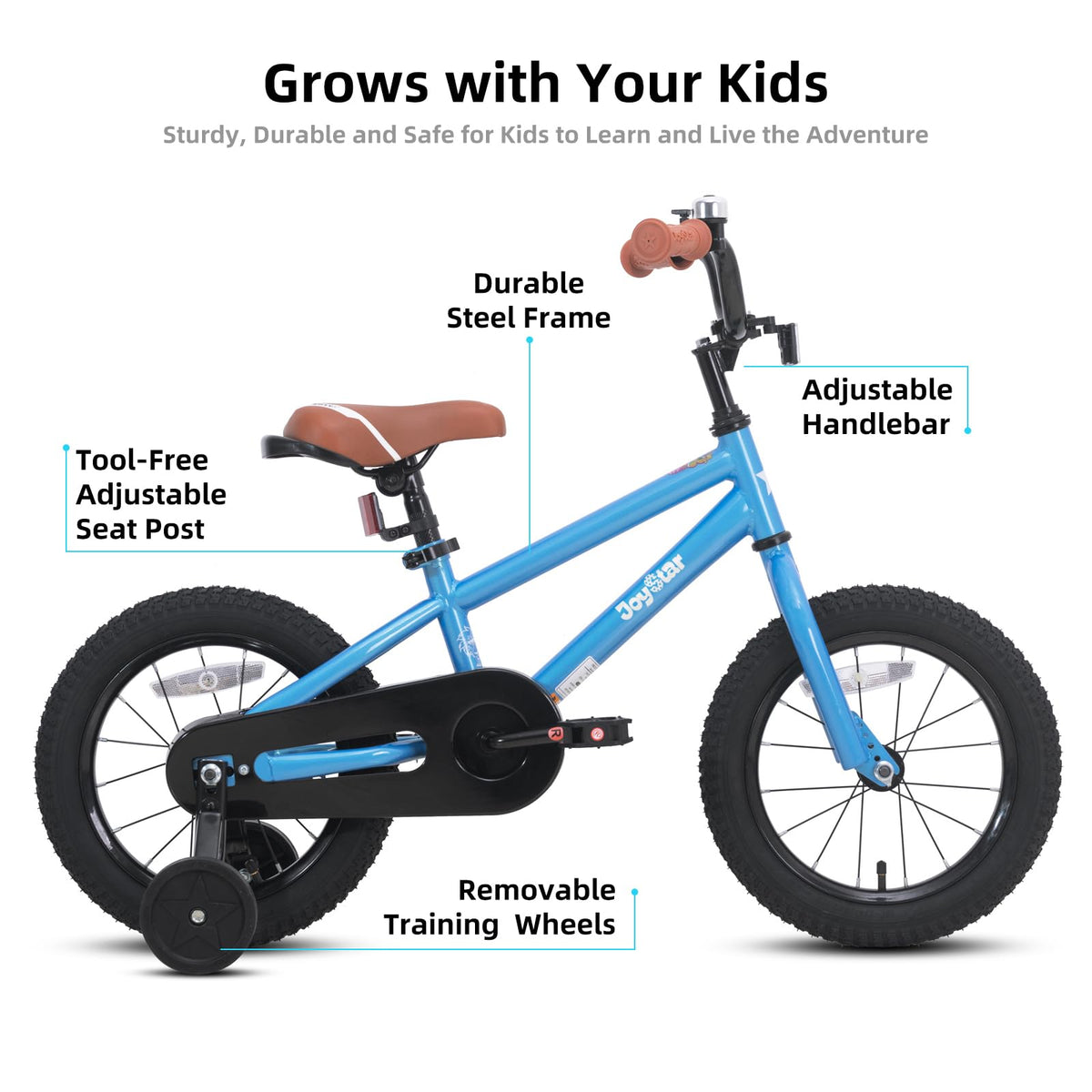 JOYSTAR - Bicicleta infantil para niños de 2 a 12 años y niñas, de 12 a 20 pulgadas estilo BMX para niños con ruedas de entrenamiento, bicicleta para niños y niños, varios colores