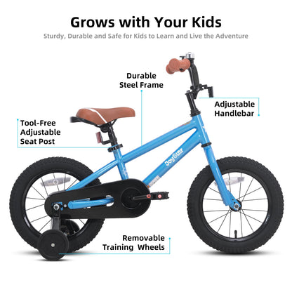 JOYSTAR - Bicicleta infantil para niños de 2 a 12 años y niñas, de 12 a 20 pulgadas estilo BMX para niños con ruedas de entrenamiento, bicicleta para niños y niños, varios colores