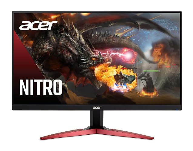 Acer Nitro KG241Y Sbiip Monitor Gamer de 23.8 Pulgadas | FHD 1920 x 1080, panel VA, 180 Hz, 1 ms, AMD FreeSync Premium, HDMI y DisplayPort