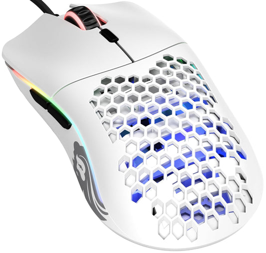 Glorious Gaming Mouse - Modelo O 67 g Honeycomb Mouse Superligero, USB Gaming Mouse - Blanco Mate