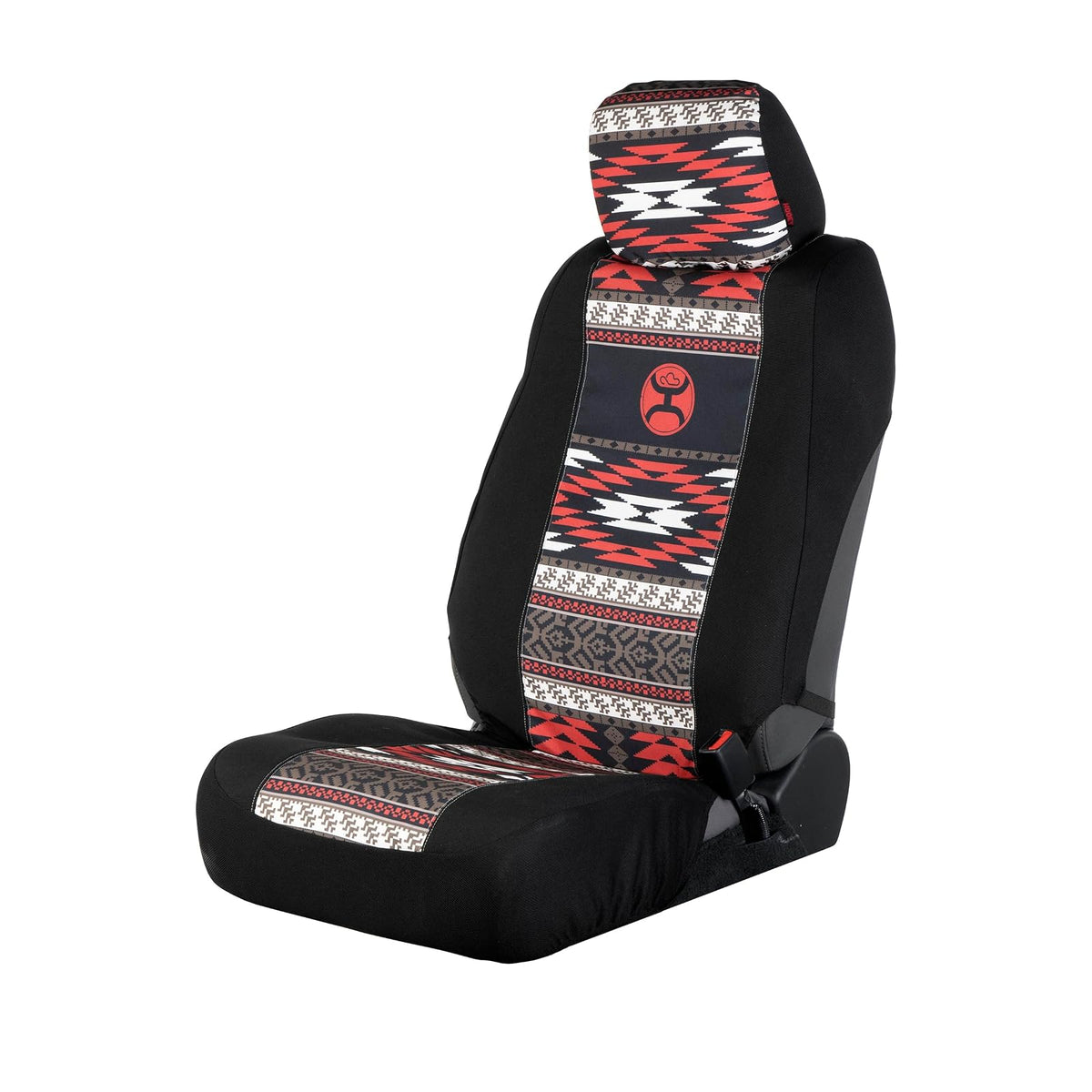 HOOEY C000161490199 Funda de Asiento de Respaldo Bajo Protección Duradera para Auto/Camión/SUV, Diseño American West, Multi/Arcilla