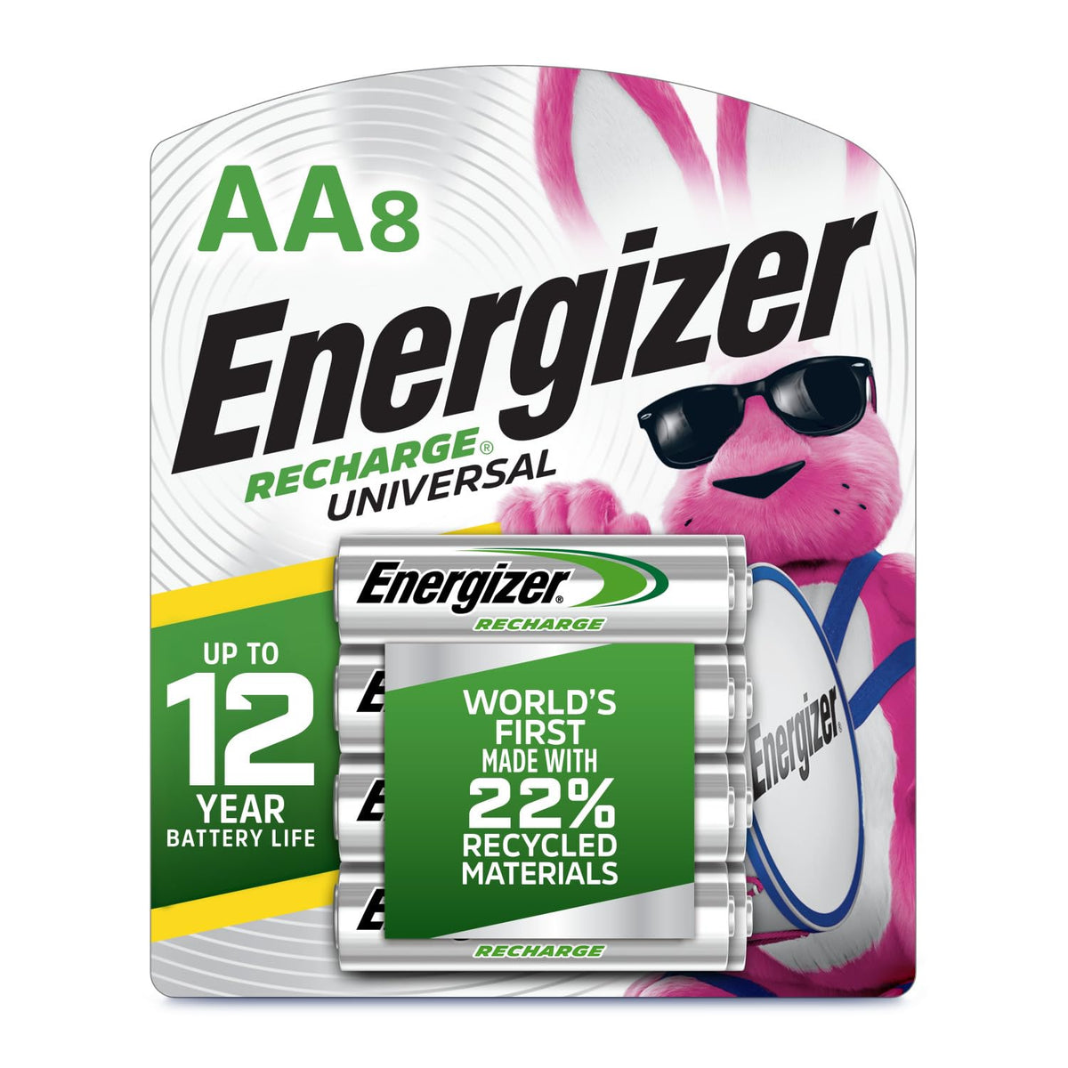 Energizer Baterías AA Recargables Recharge, Paquete de 16 - AA - 8 Unidad (Paquete de 1)