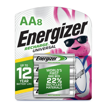 Energizer Baterías AA Recargables Recharge, Paquete de 16 - AA - 8 Unidad (Paquete de 1)