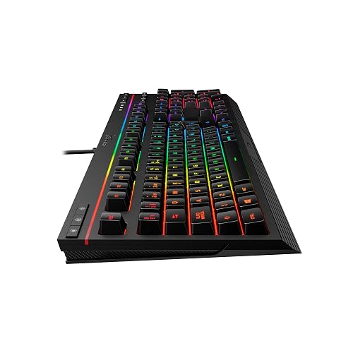 HyperX Alloy Core RGB – Teclado gamer español de membrana – Teclas silenciosas y rápidas con iluminación dinámica RGB, Resistente a derrames, Compatible con Windows 10/8.1/8/7 – Teclas Español Latam
