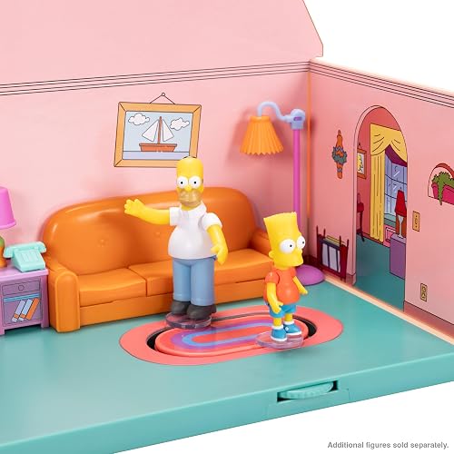 Jakks Pacific – Los Simpsons – Set de Juego – Sala Familiar de Los Simpsons – Incluye a Homero Simpson - Licencia Oficial