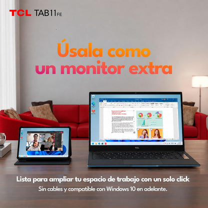 TCL Tab 11 FE | Tablet Android 14 | Pantalla 10.95” | 4GB RAM + 128GB | Flip Cover