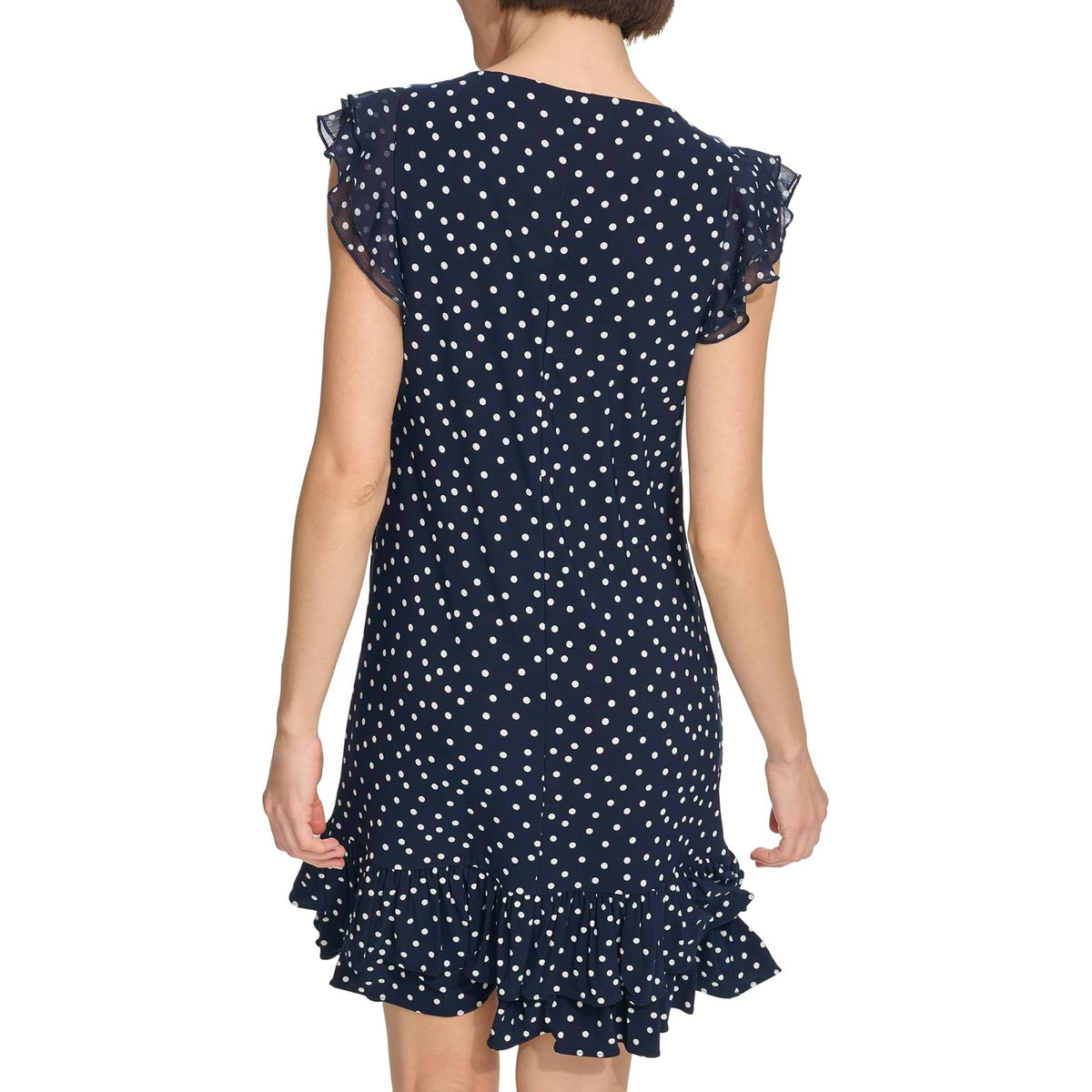 Tommy Hilfiger Jersey de Manga Corta hasta la Rodilla Vestido para Mujer