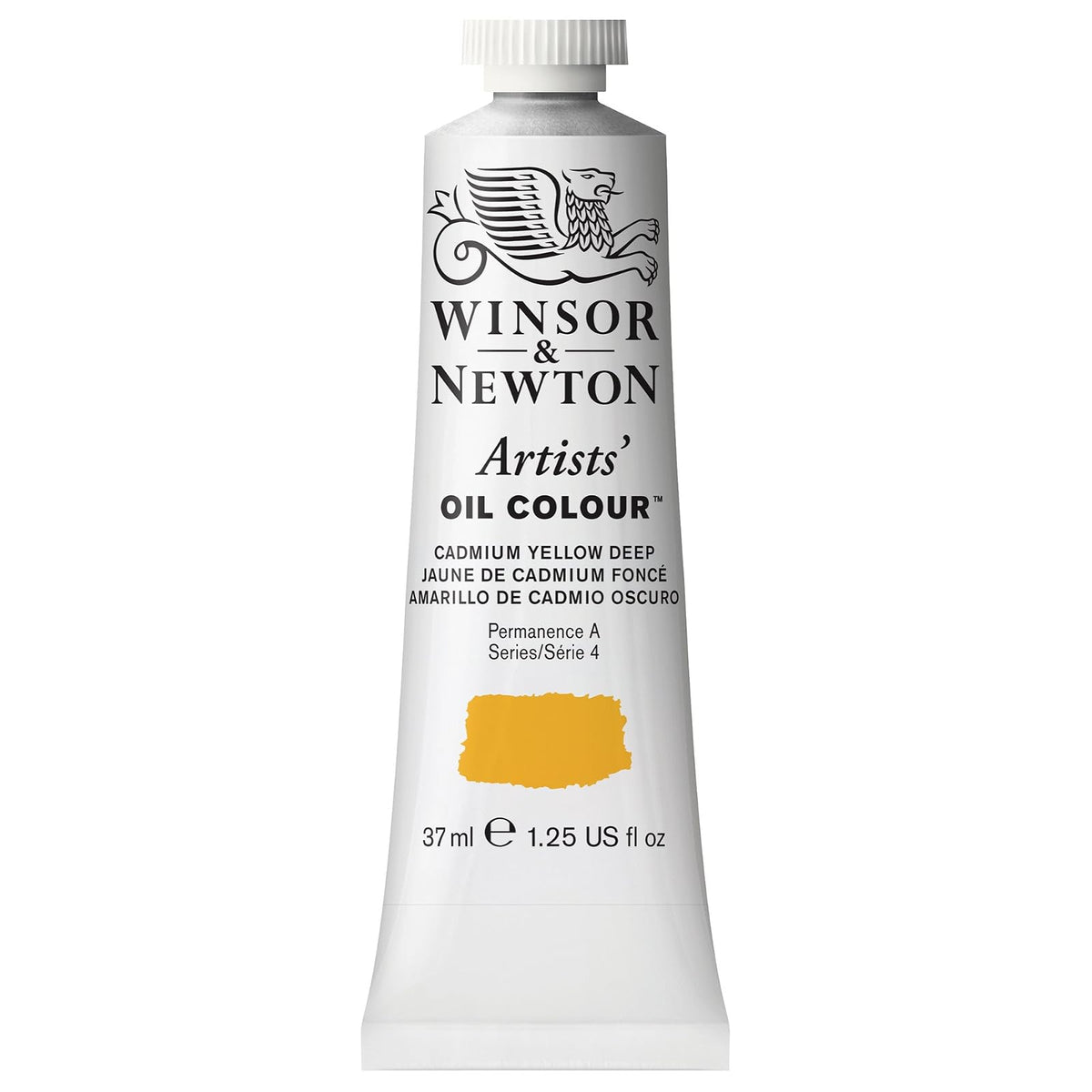 Winsor & Newton Artists' Oil Colour Pintura al Óleo Profesional, 37 ml - 37-ml Tube - Amarillo (Cadmium Yellow Deep)