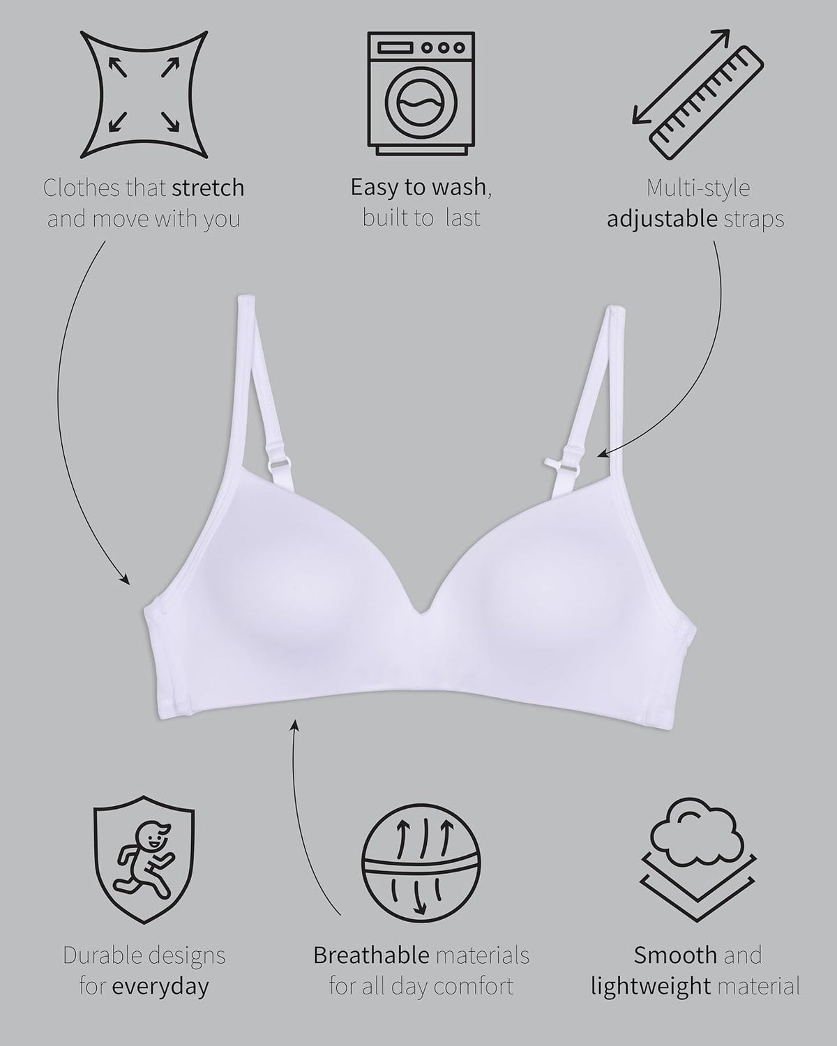 Calvin Klein Girls Soft Cup Bralette, 2-Pack Sujetador Demi Niñas