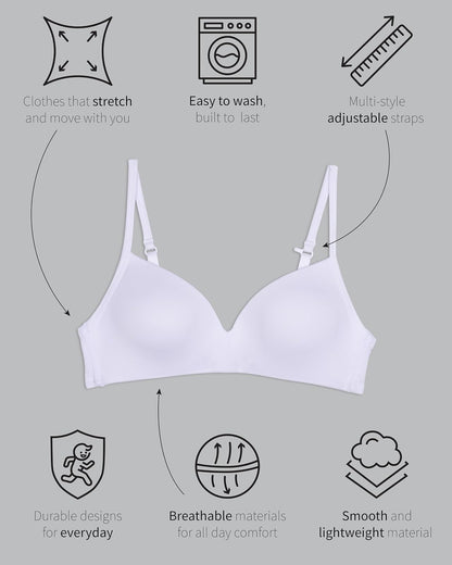 Calvin Klein Girls Soft Cup Bralette, 2-Pack Sujetador Demi Niñas