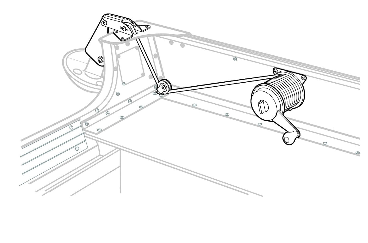attwood 13710-4 Sistema de elevación de Anclaje, Ancla de elevación y caídas, Acero de Calibre Pesado, Ruedas de Nailon autolubricantes