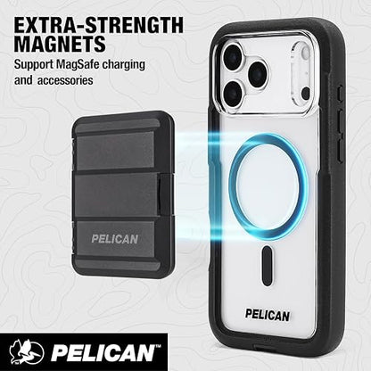 Pelican Voyager - Funda para iPhone 17 Pro Max [compatible con MagSafe] Funda resistente para teléfono de 25 pies, protección contra caídas de grado militar, cubierta resistente con clip para cinturón
