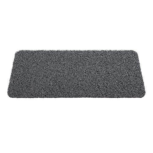 Tapete Entrada Gris Rizo 34x72cm Material Reciclado -Antiderrapante -Ideal para Retener la Humedad y Suciedad -Uso Rudo para Interior y Exterior