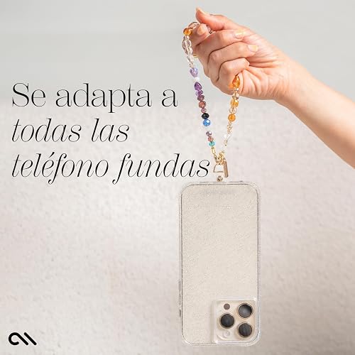 Case-Mate - Abalorio de teléfono con cristales de abalorio | Correa de teléfono desmontable antirrobo | Correa de muñeca para iPhone manos libres para mujer | Pulsera de cadena de teléfono - Se adapta