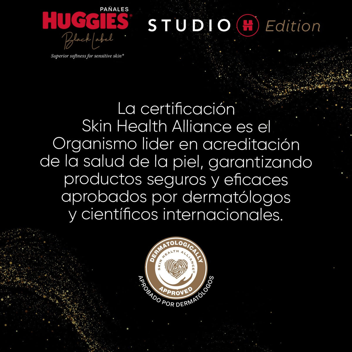 Huggies Black Label Studio H, 96 Pañales Premium Unisex Hipoalergénicos Etapa 2 (para bebés de 5 a 7.5 Kg)