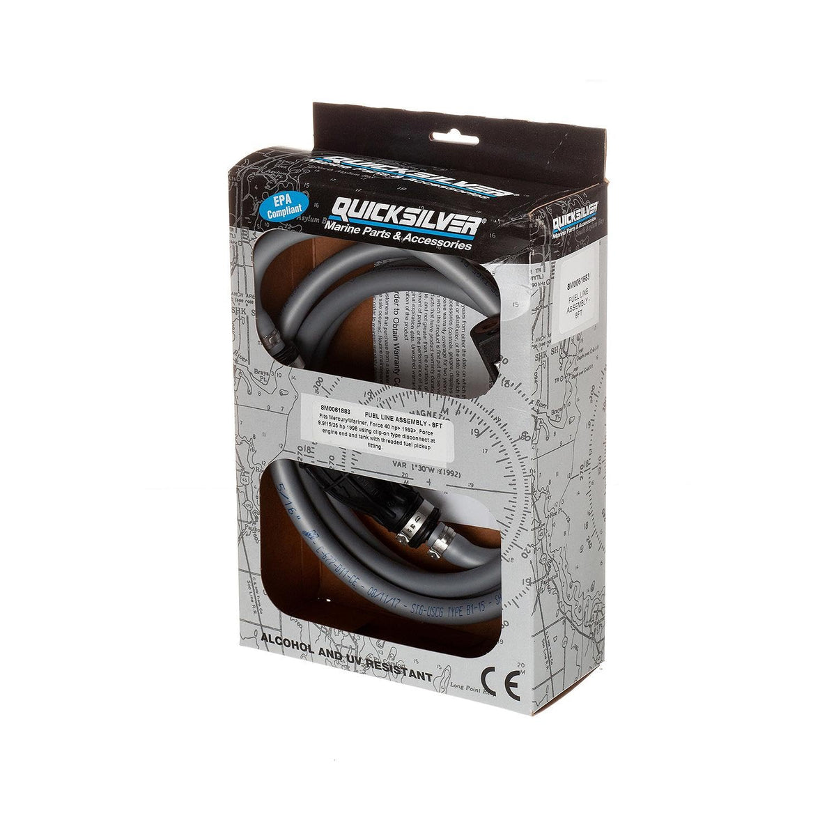 Quicksilver 8M0061883 - Conjunto de línea de combustible - 8 pies de largo con bombilla de imprimación