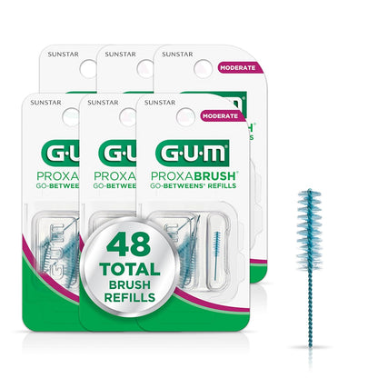 GUM Proxabrush Go-Betweens Recambios de Cepillo Interdental - Caja de 48 - Moderado