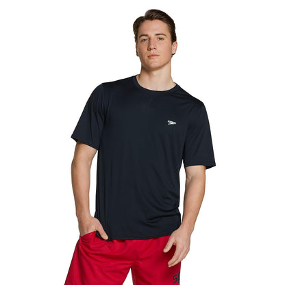 Speedo Camiseta de natación UV Basic Easy Manga Corta Regular Fit Playera contra Sarpullido para Hombre