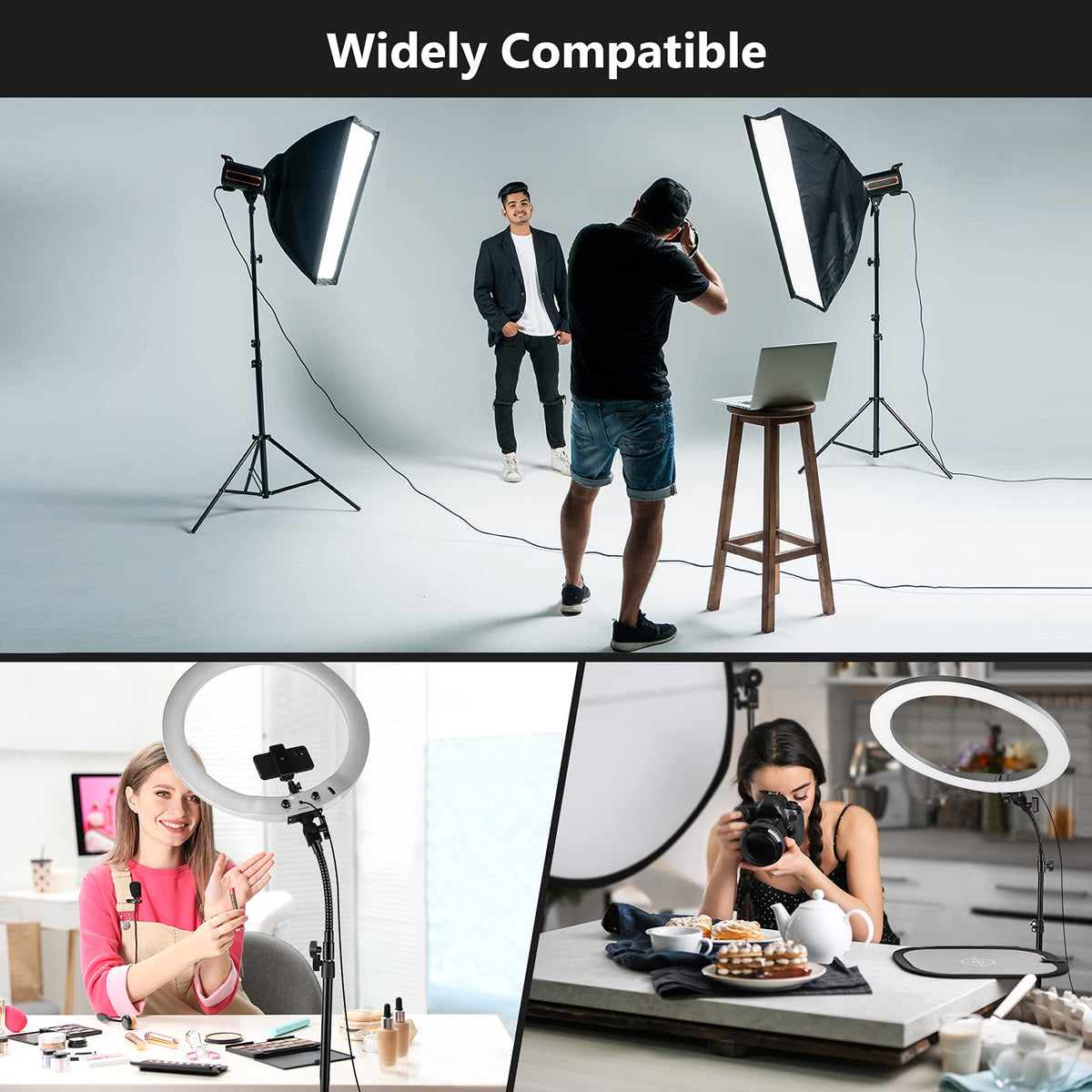 NEEWER 10 "/ 25 cm de Metal Flexible Brazo Tubo para LED Luces de Video, Anillo de Luz de Flash y Otros Accesorios de Fotografía con 1/4" Tornillo de Rosca