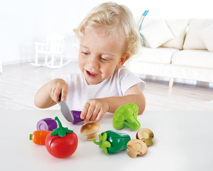 Hape , Accesorios de Cocina de Madera para Niños: Set de Verduras Realistas, Juego Educativo y Divertido para Explorar el Mundo de la Cocina. De 2 a 8 años. E3161