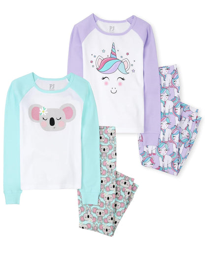 The Children's Place Conjunto de Pijama de Manga Larga y Pantalones Juego de Pijama para Niñas