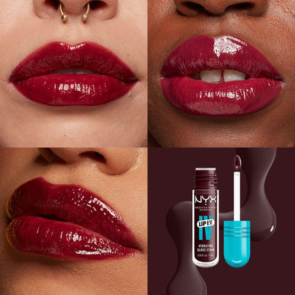 NYX Professional Makeup, Lip IV Tinta para Labios Hidratante con Efecto Gloss- Tono Mauve N Moist (Rojo Vino)