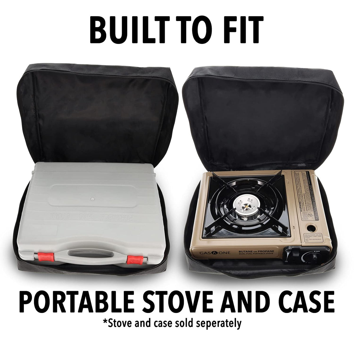 GasOne 50460 - Nuevo quemador de estufa de propano, bolsa de transporte universal para parrillas de cocina de doble quemador, resistente