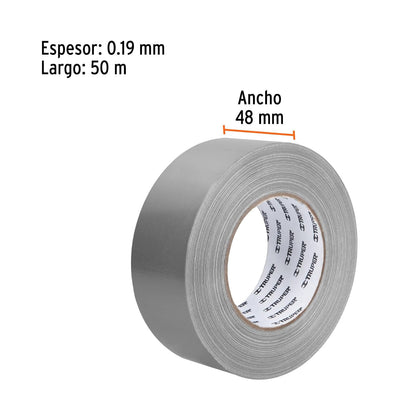 Truper CDU-50X, Cinta para ducto resistente a altas temperaturas, 50 m