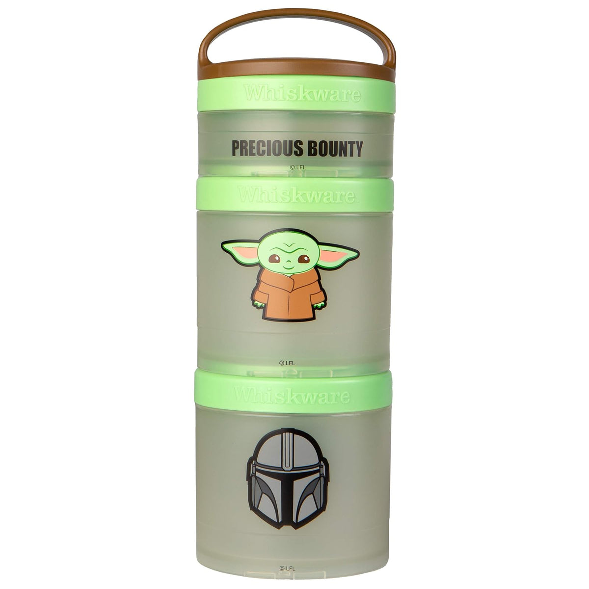 Whiskware Star Wars Paquete de aperitivos apilables, 2 1/3 tazas, El niño | Apto para portavasos | Tazas apilables Twist 'n' Lock | Apto para lavaplatos | Sobre la marcha | Escuela | Viajes por