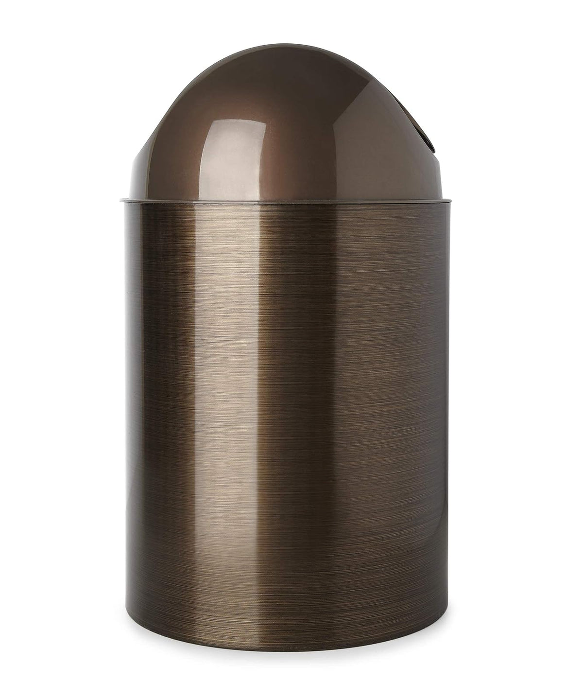 Umbra Mezzo Bote de Basura de Acero con Tapa Oscilante, Ideal para Baño, Oficina y Recámara, 9L, Bronce