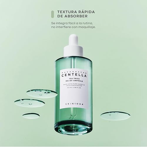 SKIN1004 Madagascar Centella Tea-Trica Relief Ampoule 100 ml – Suero Facial con Centella Asiática y Árbol de Té – Textura Ligera – Para Piel Mixta a Grasa