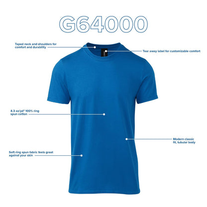 Gildan Softstyle - Camiseta de algodón, Estilo G64000, 2 Unidades Camisa para Hombre