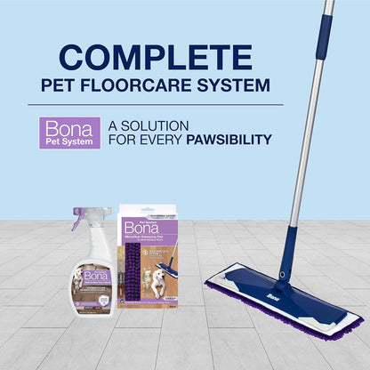 Bona Pet System - Almohadilla de Barrido de Microfibra para Suelos multisuperficies