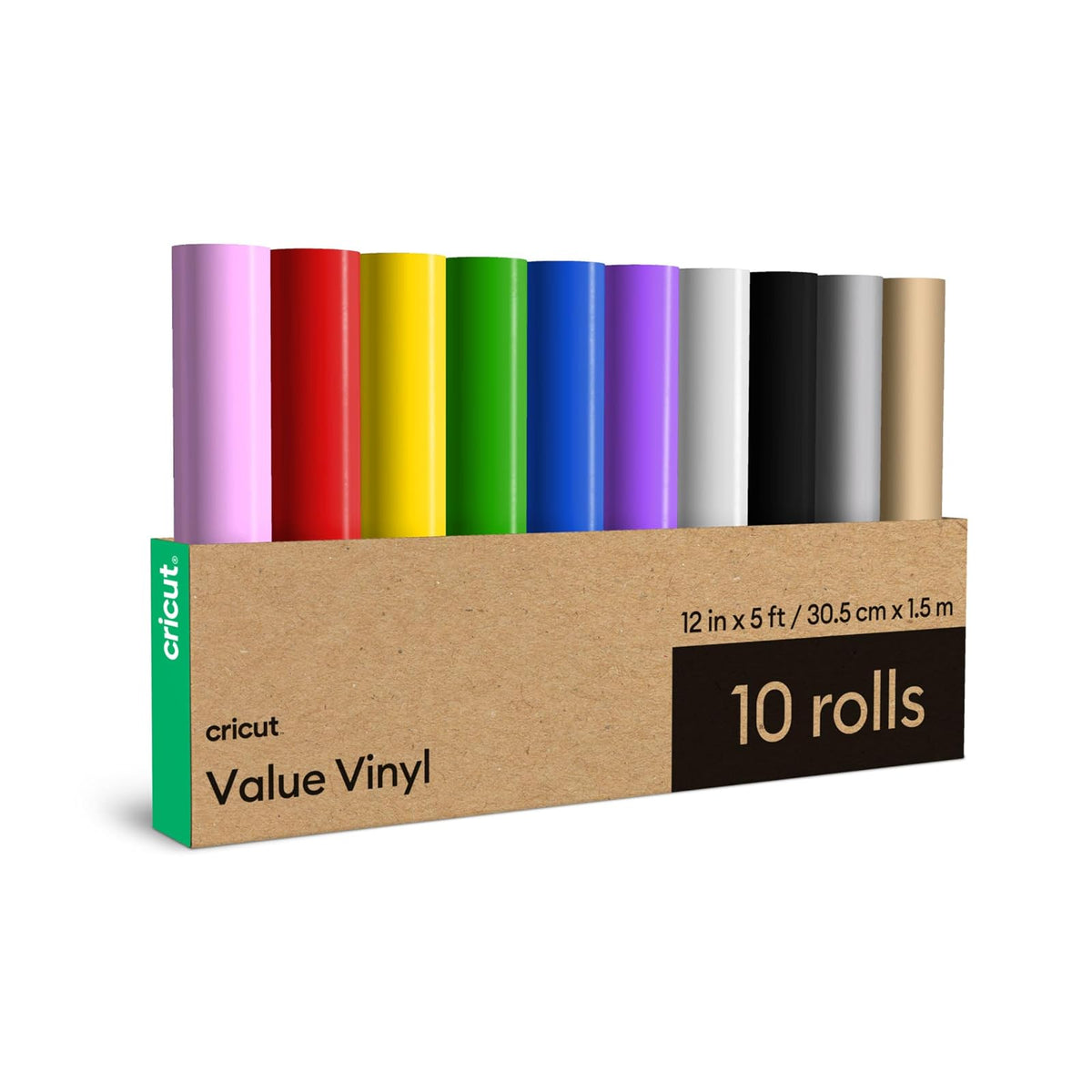 Cricut Vinilo permanente, 10 rollos de vinilo adhesivo