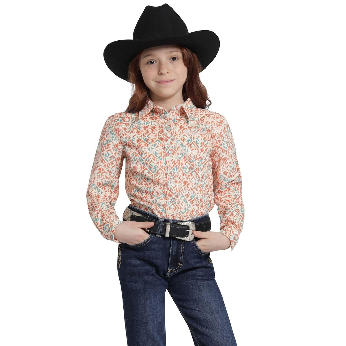 Wrangler Camisa para Niña, Multicolor, G