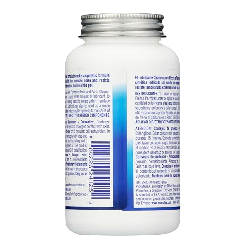 Permatex 24125 - Lubricante para Piezas de Freno Extremo de cerámica, 8 onzas, Paquete de 1