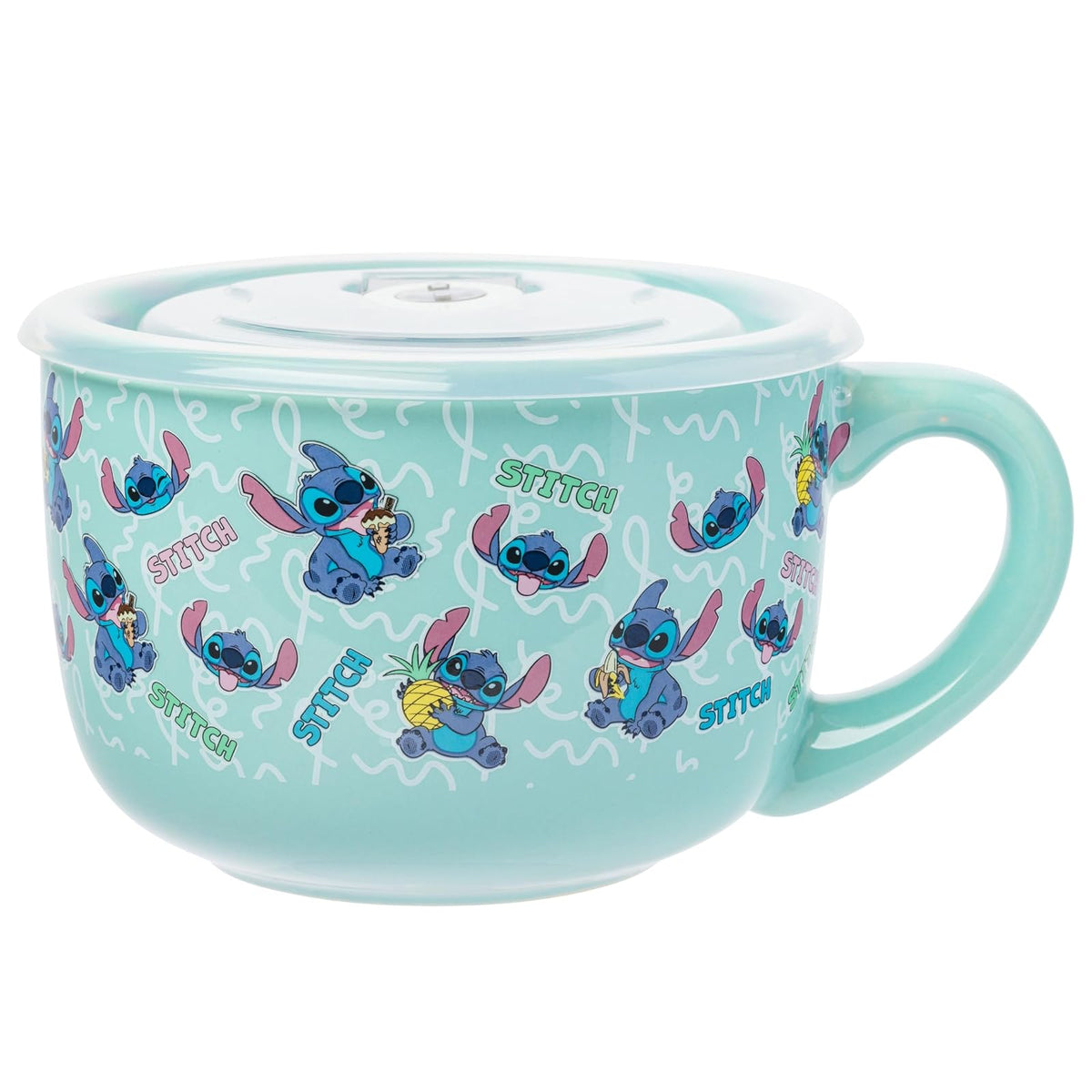Silver Buffalo Taza de Sopa de Cerámica Peanuts, 24 oz - Lilo y puntada: hora de merienda