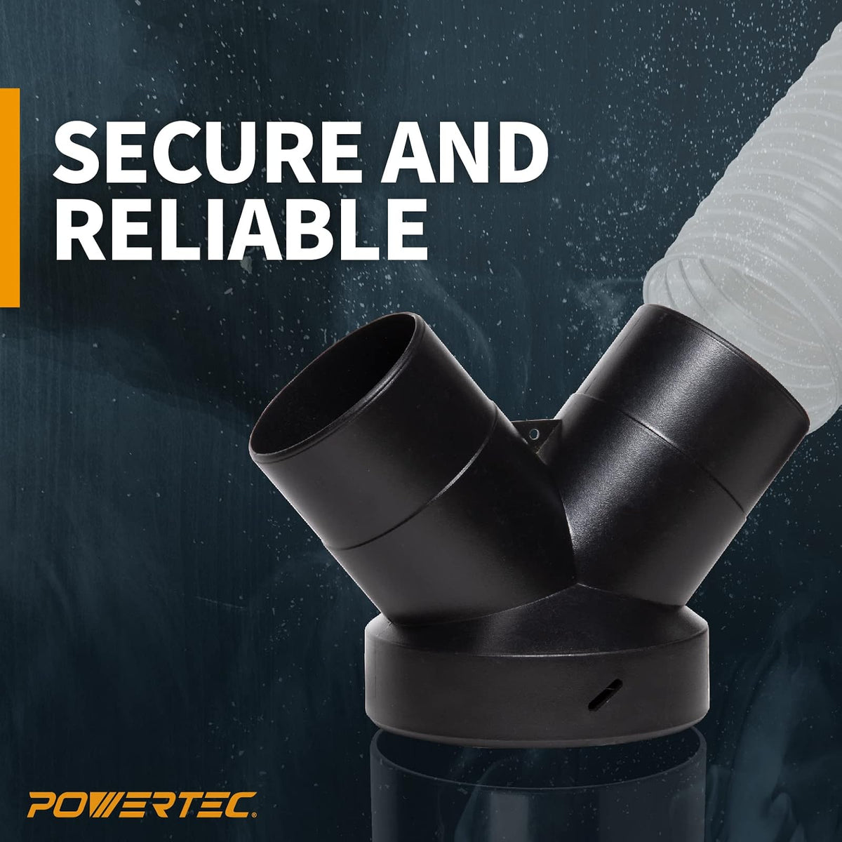 POWERTEC 70189 - Colector de polvo en Y | Reductor de manguera de 6 a 4 pulgadas para sistema de recogida de polvo para carpintería
