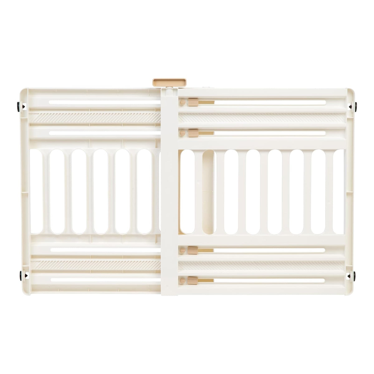 IRIS USA 61 cm a 99.1 cm Barrera Ajustable para Mascotas Portátil y Expandible, para Cachorros y Perros Pequeños a Medianos, Fabricada en Plástico Resistente Moldeado de 63.5 cm de Altura, Blanco